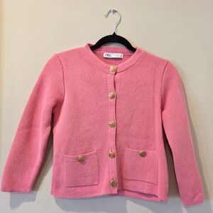 Zara Pink Knit Cardigan